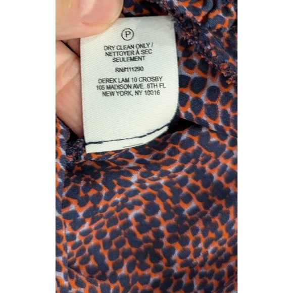 Derek Lam 10 Crosby 100% Silk Leopard Print Off Shoulder Blouse Size 6 - Picture 7 of 8